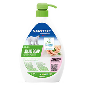 SANITEC Green Power Sapone liquido, Flacone con dosatore 1000 ml