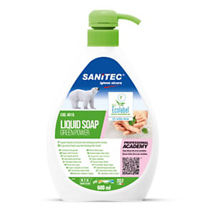 SANITEC Green Power Sapone liquido, Flacone con dosatore 600 ml