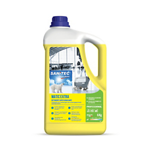 SANITEC Matic Extra Detergente super sgrassante non schiumogeno per lavasciugapavimenti, Tanica 6 kg SANITEC Matic Extra Detergente super sgrassante non schiumogeno per lavasciugapavimenti, Tanica 6 kg