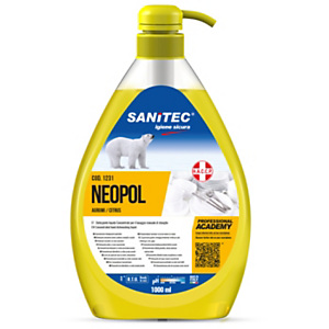 SANITEC NEOPOL PIATTI GEL Detergente lavapiatti manuale, Ultra concentrato, Agrumi, Flacone con dosatore 1000 ml SANITEC NEOPOL PIATTI GEL Detergente lavapiatti manuale, Ultra concentrato, Agrumi, Flacone con dosatore 1000 ml