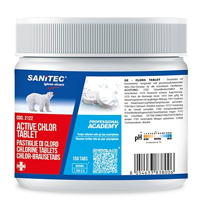 SANITEC Pastiglie a base di cloro concentrato ACTIVE CHLOR TABLET (confezione 500 g)