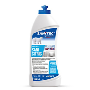 SANITEC Sani Citric Bagno Disincrostante acido per WC e bagni, Flacone 1000 ml SANITEC Sani Citric Bagno Disincrostante acido per WC e bagni, Flacone 1000 ml