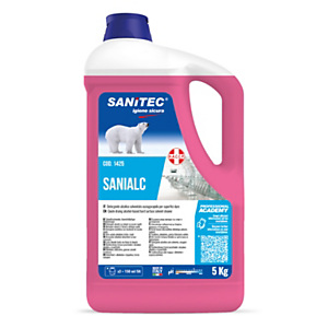 SANITEC Sanialc Detergente alcolico universale, Tanica 5 kg SANITEC Sanialc Detergente alcolico universale, Tanica 5 kg
