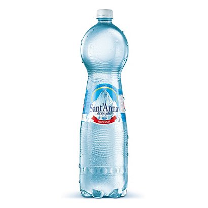 SANT'ANNA di Vinadio Acqua minerale Frizzante, Bottiglia di plastica, 1,5 litri (confezione 6 bottiglie)