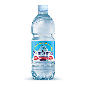 SANT'ANNA di Vinadio Acqua minerale Frizzante, Bottiglia di plastica, 500 ml (confezione 6 bottiglie)