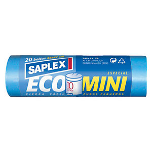 SAPLEX Bolsa basura Eco-Mini 10 L.