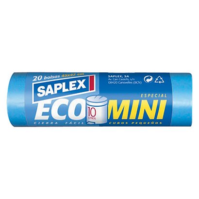 SAPLEX Bolsa basura Eco-Mini 10 L.