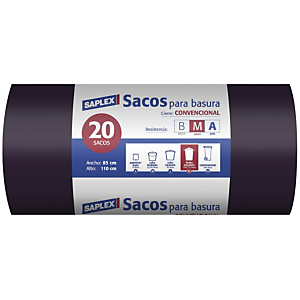 SAPLEX Bolsas de basura 110 L. SAPLEX Bolsas de basura 110 L.