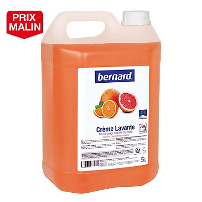 Savon crème lavante Bernard orange pamplemousse, le bidon de 5 L - 1