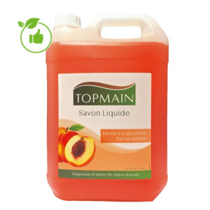 Savon mains glycériné Topmain pêche 5 L Savon mains glycériné Topmain pêche 5 L