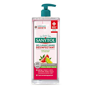 Savon désinfectant mains Sanytol cuisine pamplemousse citron vert 1 L