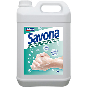 Savona Lotion désinfectante pour les mains - Bidon 5L Savona Lotion désinfectante pour les mains - Bidon 5L
