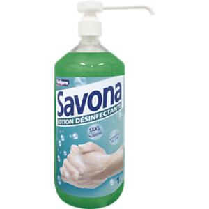 Savona Lotion désinfectante pour les mains - Flacon pompe 1L Savona Lotion désinfectante pour les mains - Flacon pompe 1L