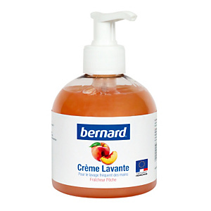 Savons crème Bernard parfum pêche 300 ml, lot de 6 Savons crème Bernard parfum pêche 300 ml, lot de 6