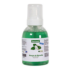 Savons mousse de Marseille Bernard parfum fleur de thé 400 ml, lot de 6 Savons mousse de Marseille Bernard parfum fleur de thé 400 ml, lot de 6