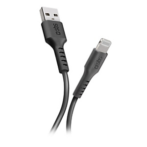 SBS Cavo dati e ricarica da USB a Apple Lightning, Lunghezza 1 m, Nero