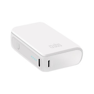 SBS Power Bank ultra compatto, 10.000 mAh, 2 porte USB-C, Bianco