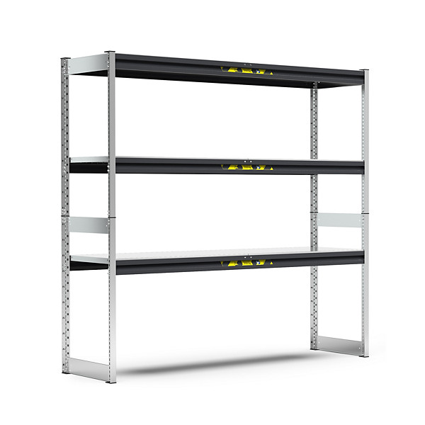 Scaffalatura a campata larga 3 ripiani 206,5 x 82,1 x 201,6 cm portata 250 kg - 1