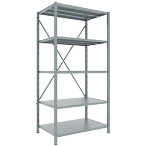 Scaffalatura metallica per carichi a media portata, 5 ripiani, Portata 180 kg, 119,2 x 62 x 200 cm, Zincato Scaffalatura metallica per carichi a media portata, 5 ripiani, Portata 180 kg, 119,2 x 62 x 200 cm, Zincato