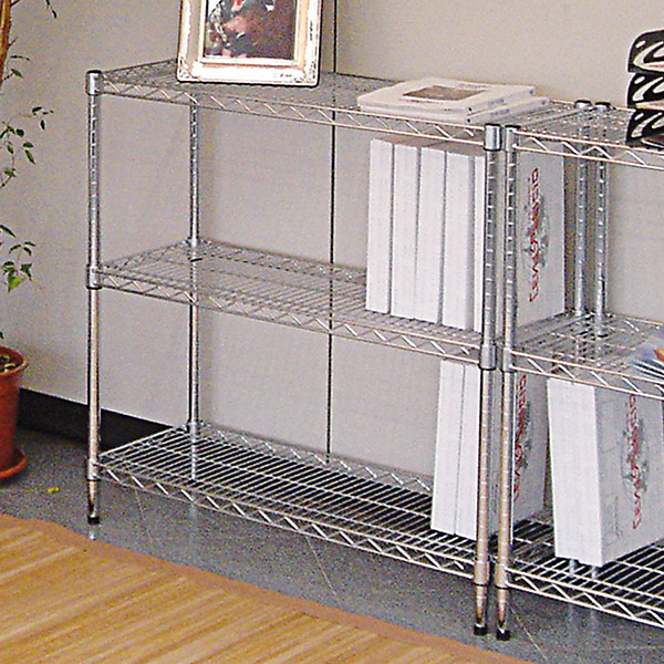 Scaffale in acciaio 3 ripiani, 121 x 35 x 90 cm - 1