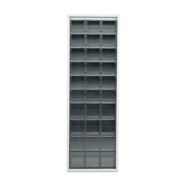Scaffale in lamiera elettrosaldata blu 1260 x 250 x 2000 mm con 96 cassetti - 3