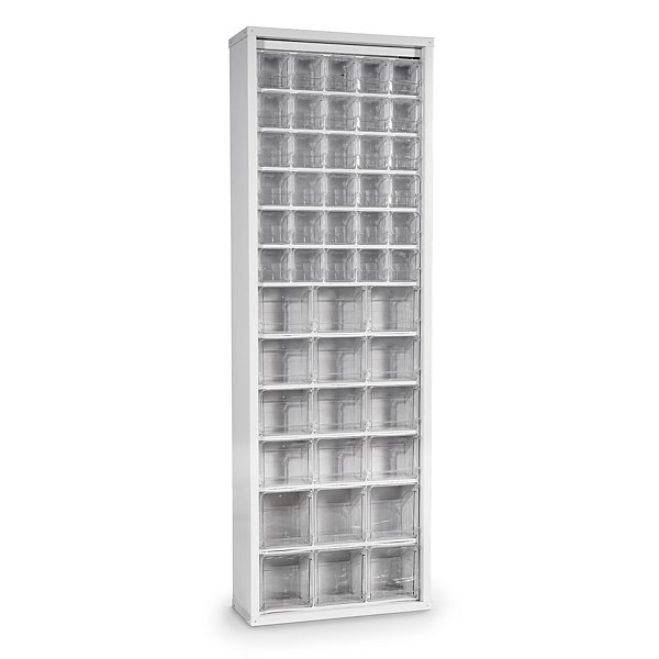 Scaffale in lamiera elettrosaldata blu 1260 x 250 x 2000 mm con 96 cassetti - 4