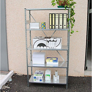 Scaffale metallico in kit a 5 ripiani - cm 100 x 40 x 200 h. Scaffale metallico in kit a 5 ripiani - cm 100 x 40 x 200 h.