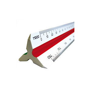 Scalimetro Isoteck - 30cm - per edilizia - scale 1:100-200-250-300-400-500 - Arda
