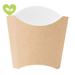Scatola per fritti monouso in cartone ondulato, 13 x 8 x 13,5 cm, Avana (confezione 1.200 pezzi) Scatola per fritti monouso in cartone ondulato, 13 x 8 x 13,5 cm, Avana (confezione 1.200 pezzi)