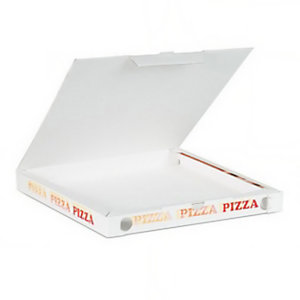 Scatola pizza con coperchio, 24 x 24 x 3 cm, Fantasie Assortite (confezione 100 pezzi)