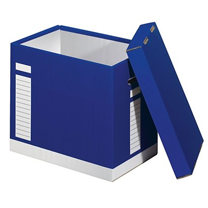 Scatola polivalente, Cartone ondulato, 38 x 26 x 34 cm, Blu (confezione 5 pezzi)