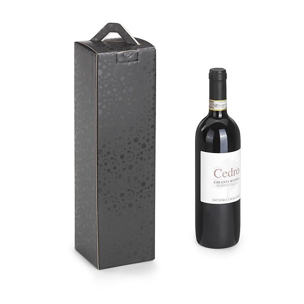 Scatole per 2 bottiglie 20 x 9 x 33,5 cm fantasia bollicine - con apertura - 4