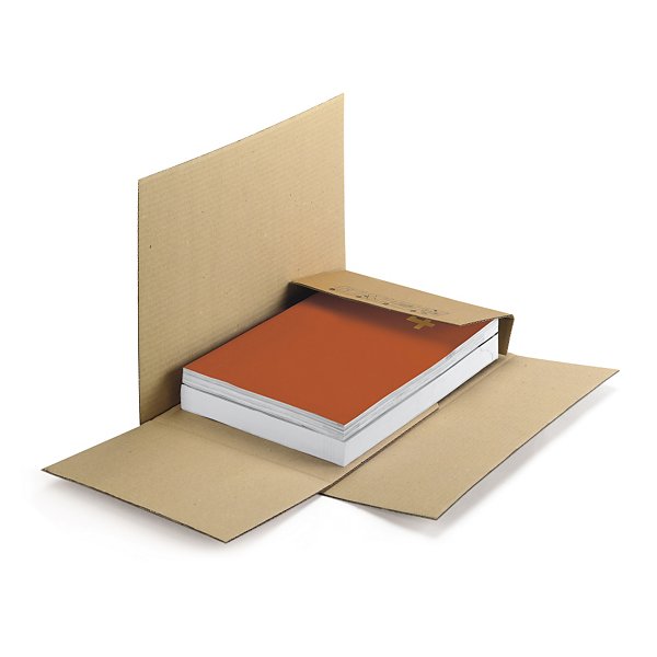 Scatole per libri ed ecommerce avana senza chiusura adesiva 43x31x1/6cm ECOBOOK - 4