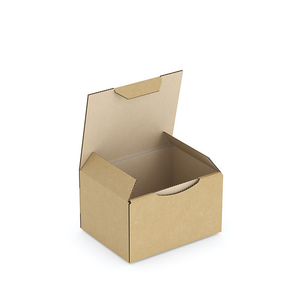 Scatole per spedizioni con coperchio avana RAJAPOST 6x4,3x3,5 cm - 1