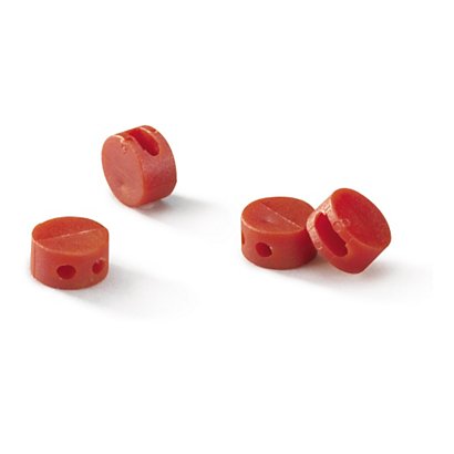 Scellé plastique écrasable rouge, Ø 9 mm, épaisseur 5 mm - 1