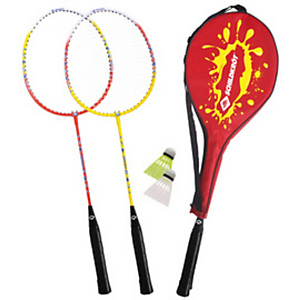 SCHILDKRÖT Set de badminton 2 joueurs, rouge / jaune