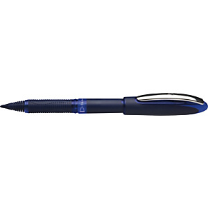 SCHNEIDER One Business Bolígrafo de punta de bola, tinta líquida, punta fina de 0,6 mm, cuerpo azul, tinta azul