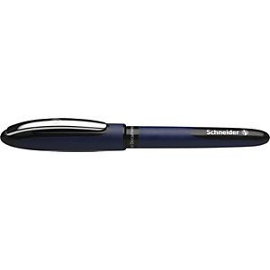 SCHNEIDER One Business Bolígrafo de punta de bola, tinta líquida, punta fina de 0,6 mm, cuerpo azul, tinta negra