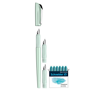 SCHNEIDER Set penna stilografica Callissima - 3 punte intercambiabili incluse - fusto verde menta SCHNEIDER Set penna stilografica Callissima - 3 punte intercambiabili incluse - fusto verde menta