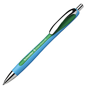 SCHNEIDER Slider Rave, bolígrafo retráctil de punta de bola, cuerpo celeste engomado, tinta verde SCHNEIDER Slider Rave, bolígrafo retráctil de punta de bola, cuerpo celeste engomado, tinta verde