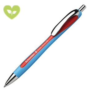 SCHNEIDER Slider Rave Penna a sfera a scatto, Punta extra-large, Fusto gommato azzurro, Inchiostro rosso SCHNEIDER Slider Rave Penna a sfera a scatto, Punta extra-large, Fusto gommato azzurro, Inchiostro rosso