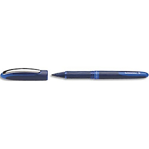 SCHNEIDER Stylo Roller encre Bleu avec pointe Ultra Smooth 0,6mm. Cap-off. Grip ergonomique caoutchouté.