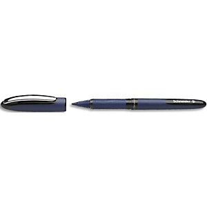 SCHNEIDER Stylo Roller à encre Noir avec pointe Ultra Smooth 0,6mm. Cap-off. Grip ergonomique caoutchouté