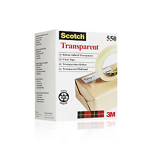 Scotch® 550 Cinta adhesiva transparente 19 mm x 66 m