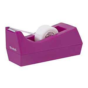 Scotch® C38 Dispensador de cinta de escritorio, magenta + cinta invisible de oficina Scotch® Magic™, transparente, 19 mm x 33 m Scotch® C38 Dispensador de cinta de escritorio, magenta + cinta invisible de oficina Scotch® Magic™, transparente, 19 mm x 33 m