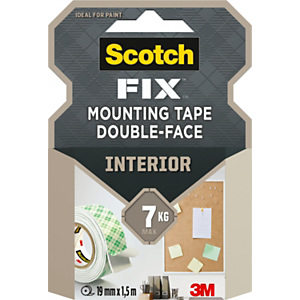 Scotch Cinta doble cara interiores 19 mm x 1,5 m Scotch Cinta doble cara interiores 19 mm x 1,5 m