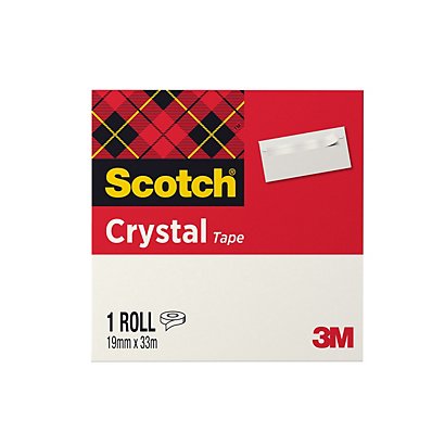 Scotch Crystal Ruban adhésif transparent largeur 19 mm x longueur 33 m - 1