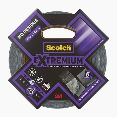 Scotch extremium no residue ruban adhésif toilé rouleau 48 mm x 18 m - Anthracite - 1
