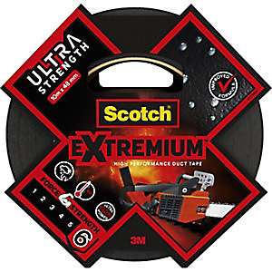 Scotch extremium ultra ruban adhésif toilé rouleau 48 mm x 10 m - Noir Scotch extremium ultra ruban adhésif toilé rouleau 48 mm x 10 m - Noir