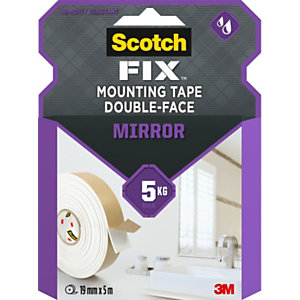 Scotch-Fix™ Cinta de montaje de espejos, doble cara, 19 mm x 5 m